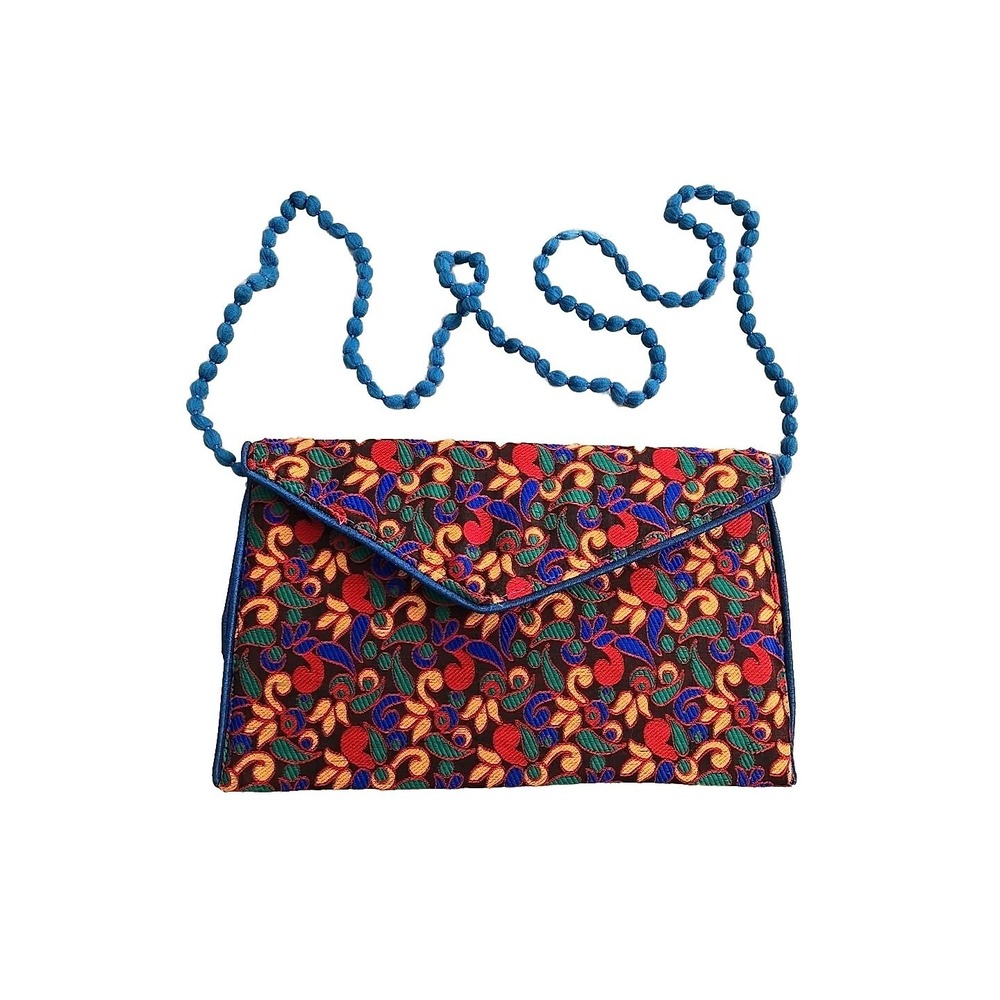 NWOT BAG INDIAN HANDBAG PURSE MULTICOLOR GIFT BAG EMBROIDERED WEDDING‎ CLUTCH